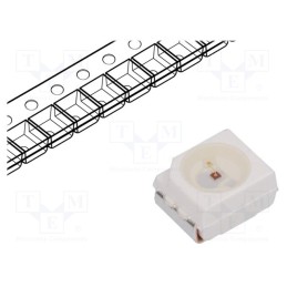 10 pcs : HSMZ-A100-T00J1 - LED, SMD, 3528,PLCC2, red, 285÷350mcd, 3.5x2.8x1.9mm, 120°, 20mA