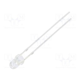 10 pcs : OSB5DA3131A-VVLED - LED, 3mm, blue, 1560mcd, 30°, Front: convex, 3÷13V, No.of term: 2
