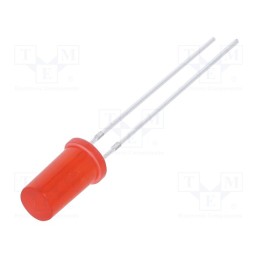 10 pcs : OS5REA5TK4A - LED, 4.8mm, red, 500÷750mcd, 180°, Front: flat, 1.8÷2.6V, -30÷85°C