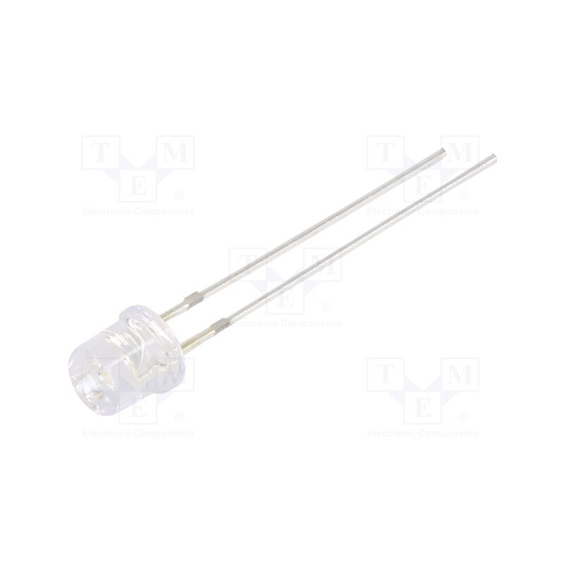 10 pcs : OSG58A57E1A-1MA - LED, 5mm, green, 150÷220mcd, 140°, Front: flat, 2.8÷3.4V, -30÷85°C