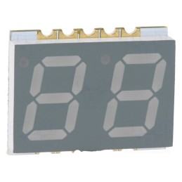 10 pcs : OSK2039A-IG - Display: LED, 7-segment, 10mm, 0.39', No.char: 2, green, 8÷25mcd