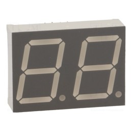 10 pcs : KW2-801ASA - Display: LED, 7-segment, 20.32mm, 0.8', No.char: 2, red, 4.5÷6mcd