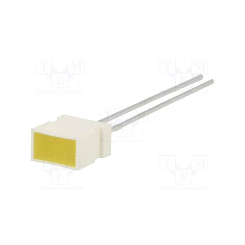 10 pcs : L-1043YDT - LED, rectangular, 6.15x3.65mm, with side wall, yellow, 2÷8mcd