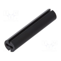 50 pcs : 8GE04V80540 - Spacer sleeve, LED, Øout: 4.8mm, ØLED: 3mm, L: 23mm, black, UL94V-0
