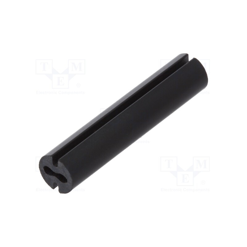 50 pcs : 8GE04V80540 - Spacer sleeve, LED, Øout: 4.8mm, ØLED: 3mm, L: 23mm, black, UL94V-0