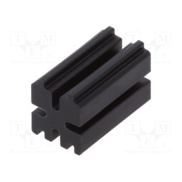 50 pcs : 8GE04V80261 - Spacer sleeve, LED, ØLED: 3mm, L: 9mm, black, UL94V-2, Mat: polyamide