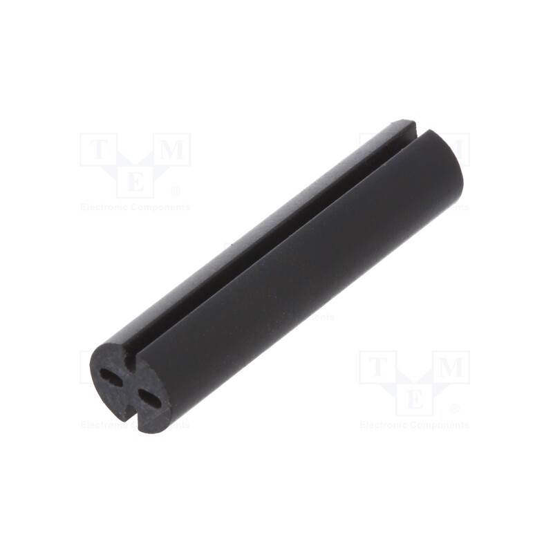50 pcs : 8GE04V80574 - Spacer sleeve, LED, Øout: 5.1mm, ØLED: 5mm, L: 22mm, black, UL94V-0