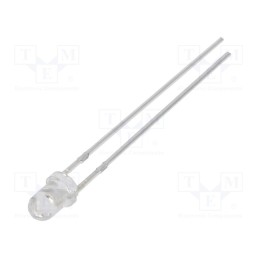 10 pcs : OSG58A3131A-VVLED - LED, 3mm, green, 4200mcd, 30°, Front: convex, 3÷13V, No.of term: 2