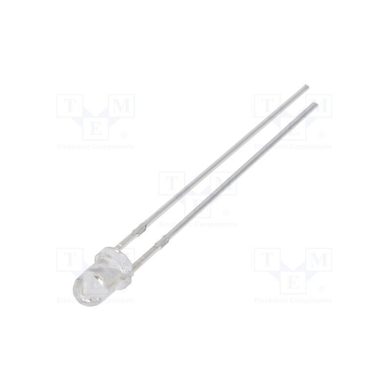 10 pcs : OSG58A3131A-VVLED - LED, 3mm, green, 4200mcd, 30°, Front: convex, 3÷13V, No.of term: 2