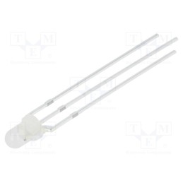 10 pcs : OSRBMC3142A-VV - LED, 3mm, red/blue, 40°, Front: convex, 3÷15V, No.of term: 3, round