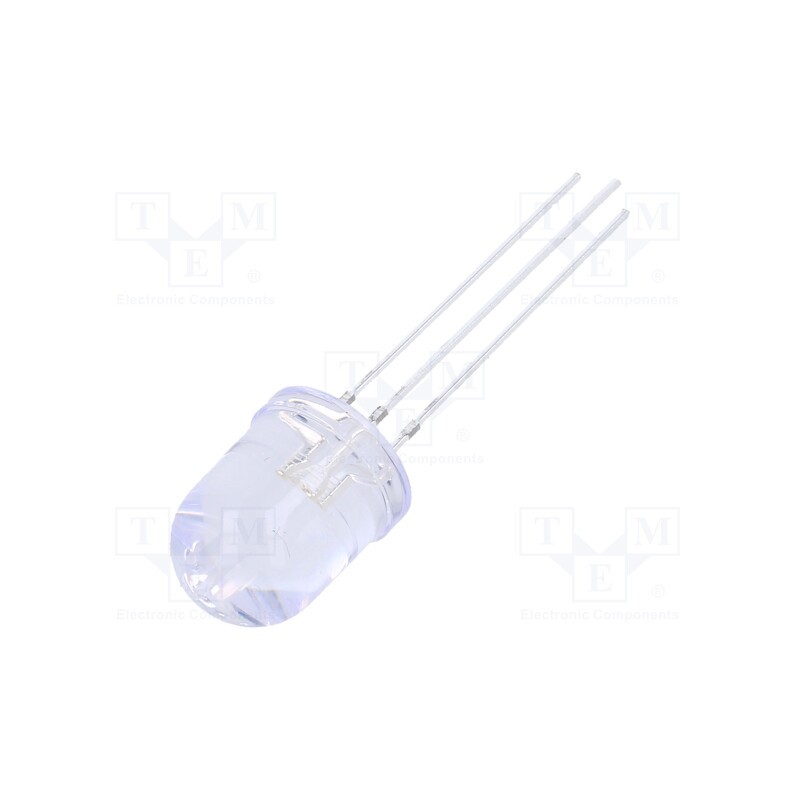 10 pcs : OSRBMCA131A - LED, 10mm, red/blue, 30°, Front: convex, 2.1÷2.6/3.1÷3.6V, -30÷85°C