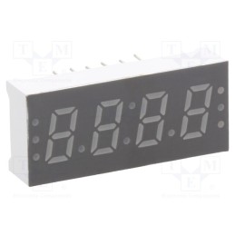 10 pcs : KW4-306CVA - Display: LED, 7-segment, 7.6mm, 0.3', No.char: 4, red, 24÷48mcd