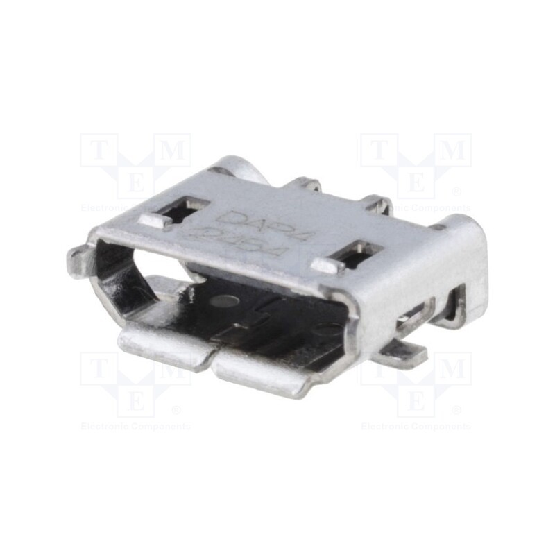 10 pcs : 1981568-1 - Socket, USB B micro, on PCBs, SMT, PIN: 5, horizontal