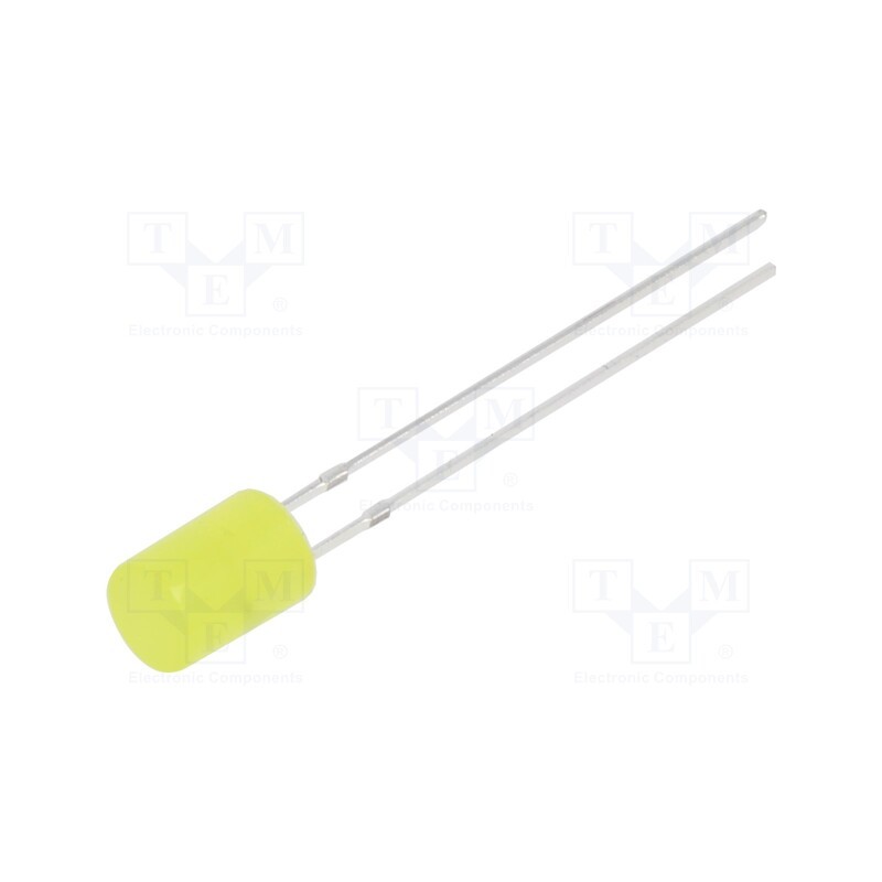 10 pcs : OSY5PA5GE4B-12V - LED, 5mm, yellow, 220÷330mcd, 140°, Front: flat, 15V, No.of term: 2
