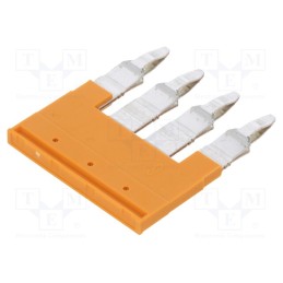 10 pcs : 1985780000 ZQV 6N/4 - Comb bridge, ways: 4, orange, A series