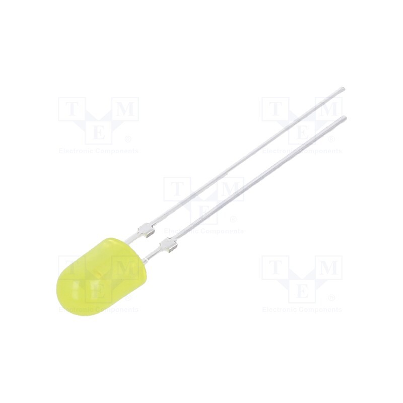 10 pcs : OS5YAA5HA4D-1-ST - LED, oval, 5.1x4.3mm, yellow, 8400÷10000mcd, 100/40°, Front: convex