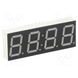 10 pcs : KW4-566AVB - Display: LED, 7-segment, 14.2mm, 0.56', No.char: 4, red, 40÷80mcd