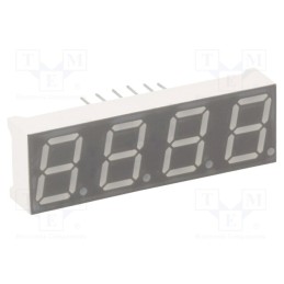 10 pcs : KW4-39FCGA - Display: LED, 7-segment, 10mm, 0.39', No.char: 4, yellow-green