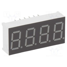 10 pcs : KW4-361AVA - Display: LED, 7-segment, 9.2mm, 0.36', No.char: 4, red, 33÷66mcd