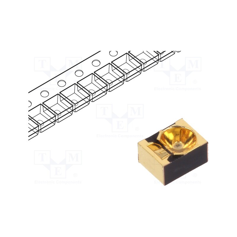 10 pcs : SFH 4641 - IR transmitter, 950nm, transparent, 55mW, 10°, SMD, 70mA, 1.6÷2.4V