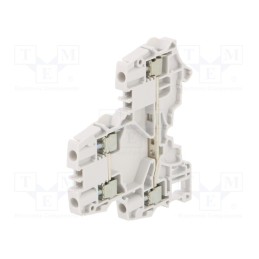 10 pcs : 1SNK505210R0000 (ZS4-D2) - Splice terminal: rail, 0.2÷4mm2, ways: 2, terminals: 4, grey, SNK