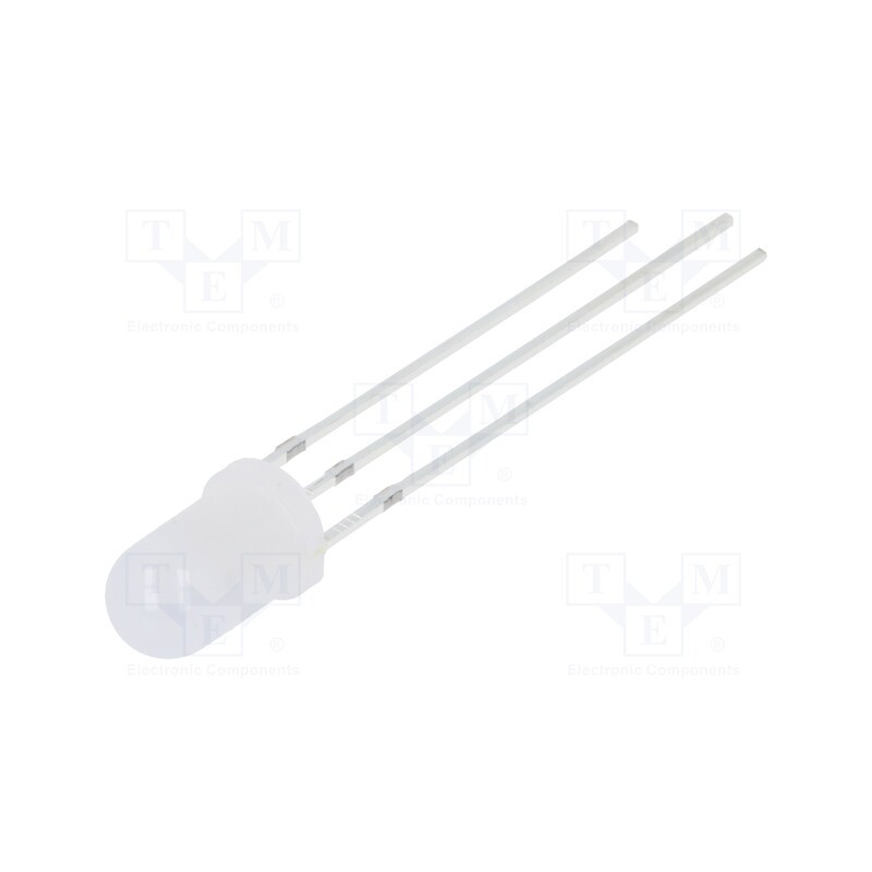 10 pcs : OSRBMC5A52A-VV - LED, 5mm, red/blue, 30°, Front: convex, 3÷15V, No.of term: 3, round