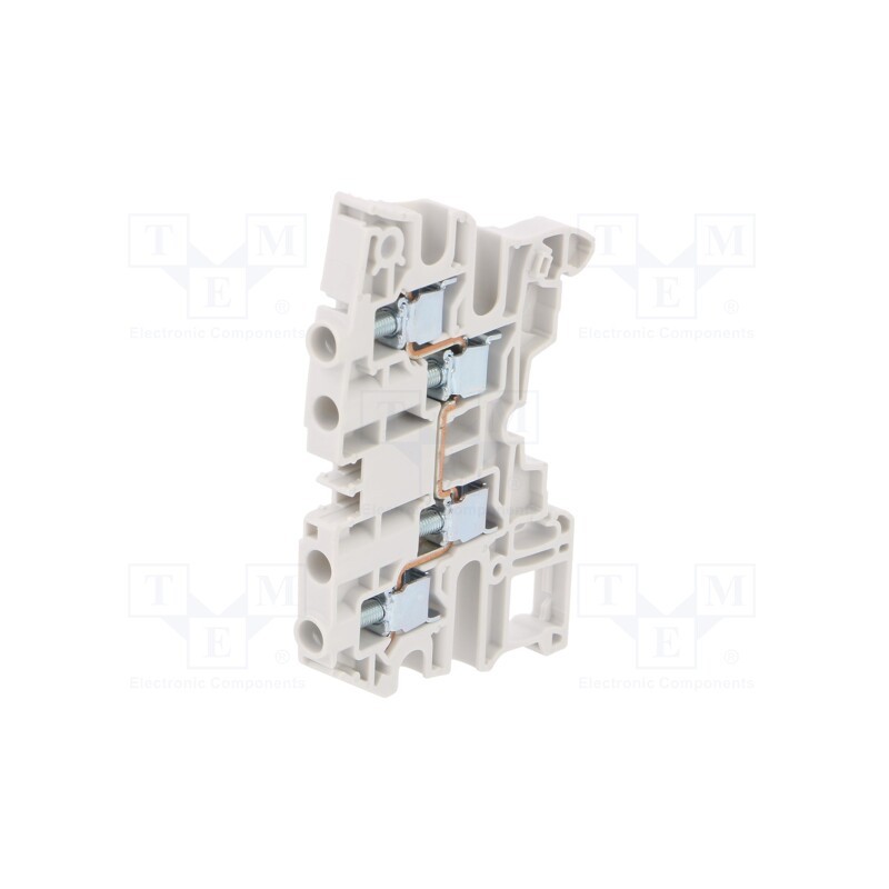 10 pcs : 1SNK506012R0000 (ZS6-4S) - Splice terminal: rail, 0.2÷6mm2, ways: 1, terminals: 4, grey, SNK