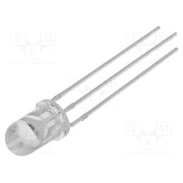 10 pcs : OSRBMC5B31A - LED, 5mm, red/blue, 30°, Front: convex, 1.8÷2.6/2.9÷3.6V, -30÷85°C