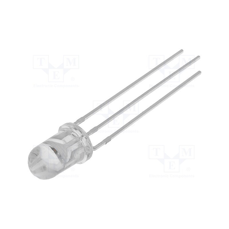 10 pcs : OSRBMC5B31A - LED, 5mm, red/blue, 30°, Front: convex, 1.8÷2.6/2.9÷3.6V, -30÷85°C