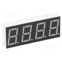10 pcs : KW4-562AVB - Display: LED, 7-segment, 14.2mm, 0.56', No.char: 4, red, 40÷80mcd