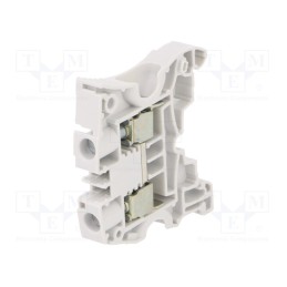 10 pcs : 1SNK508010R0000 (ZS10) - Splice terminal: rail, 0.5÷10mm2, ways: 1, terminals: 2, grey, SNK