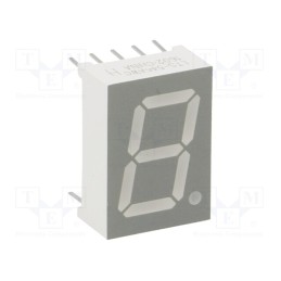 10 pcs : LTS-546AWC - Display: LED, 7-segment, 13.2mm, 0.52', No.char: 1, red, 0.8mcd