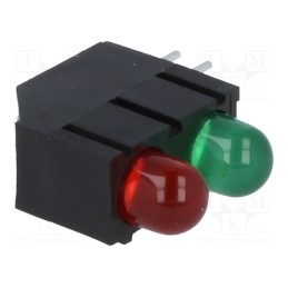 10 pcs : L-1503EB/1I1GD - LED, in housing, red/green, 5mm, No.of diodes: 1, 10mA, 60°