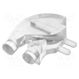 10 pcs : 1280.1010000000001 - Fiber for LED, round, Ø3mm, No.of mod: 2, Front: flat, angular