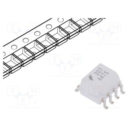 10 pcs : MOC207M - Optocoupler, SMD, Ch: 1, OUT: transistor, Uinsul: 2.5kV, Uce: 70V, SO8