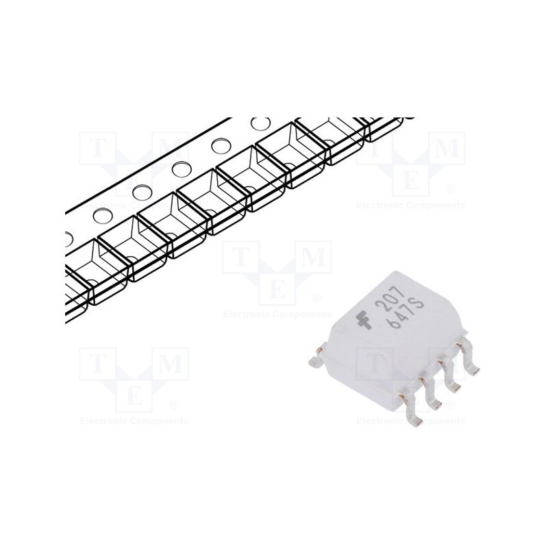 10 pcs : MOC207M - Optocoupler, SMD, Ch: 1, OUT: transistor, Uinsul: 2.5kV, Uce: 70V, SO8
