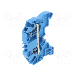 10 pcs : 1SNK705020R0000 (ZK2.5-BL) - Splice terminal: rail, 0.2÷2.5mm2, ways: 1, terminals: 2, blue, SNK