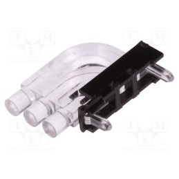 10 pcs : 1296.2012999999999 - Fiber for LED, round, Ø2mm, No.of mod: 3, Front: convex