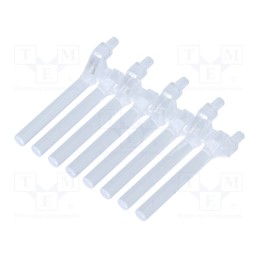 10 pcs : 1272.1028 -AS - Fiber for LED, round, Ø3mm, No.of mod: 8, Front: flat