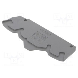 10 pcs : 1SNK705912R0000 (EK2.5-4P) - End piece, dark grey, Width: 2mm, SNK, Ht: 82.77mm, -55÷110°C
