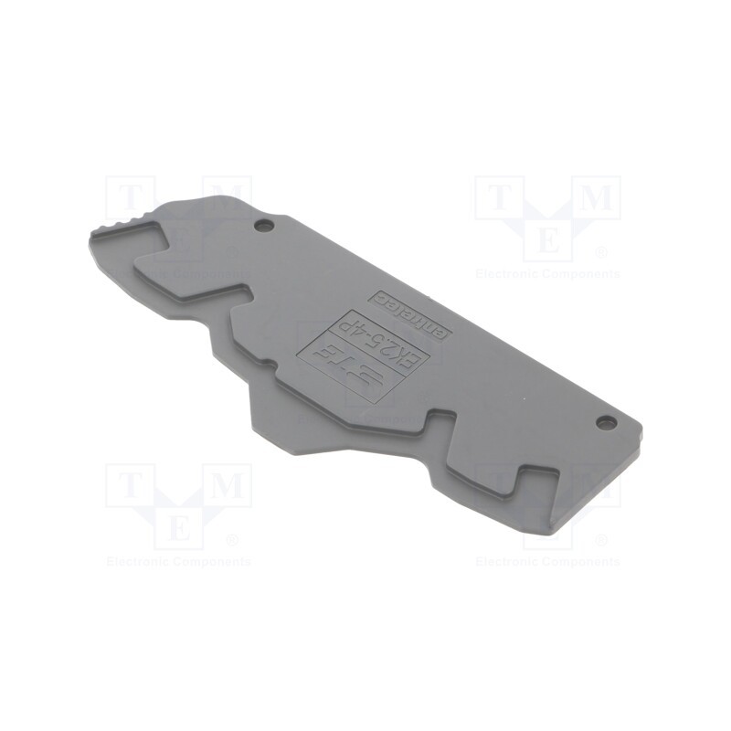 10 pcs : 1SNK705912R0000 (EK2.5-4P) - End piece, dark grey, Width: 2mm, SNK, Ht: 82.77mm, -55÷110°C