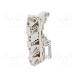 10 pcs : 1SNK706011R0000 (ZK4-3P) - Splice terminal: rail, 0.5÷4mm2, ways: 1, terminals: 3, grey, SNK