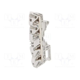 10 pcs : 1SNK706012R0000 (ZK4-4P) - Splice terminal: rail, 0.5÷4mm2, ways: 1, terminals: 4, grey, SNK