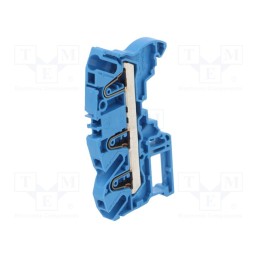 10 pcs : 1SNK706021R0000 (ZK4-3P-BL) - Splice terminal: rail, 0.5÷4mm2, ways: 1, terminals: 3, blue, SNK