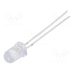 10 pcs : OSW44P5111A - LED, 5mm, white cold, 43000÷60000mcd, 15°, Front: convex, 2.7÷3.4V