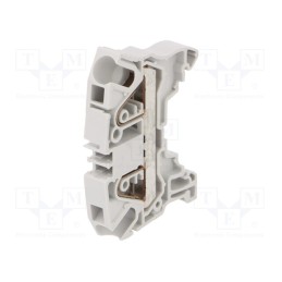 10 pcs : 1SNK708010R0000 (ZK6) - Splice terminal: rail, 0.5÷6mm2, ways: 1, terminals: 2, grey, SNK