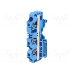10 pcs : 1SNK710021R0000 (ZK10-3P-BL) - Splice terminal: rail, 0.5÷10mm2, ways: 1, terminals: 3, blue, SNK