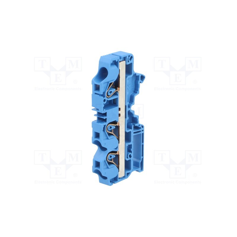 10 pcs : 1SNK710021R0000 (ZK10-3P-BL) - Splice terminal: rail, 0.5÷10mm2, ways: 1, terminals: 3, blue, SNK