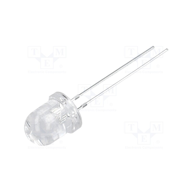 10 pcs : OSV5YL8131A - LED, 8mm, violet, 300÷400mcd, 30°, Front: convex, 2.9÷3.6V