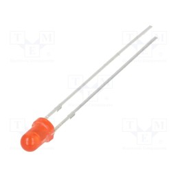 10 pcs : OS5RAA3134A-1-TU - LED, 3mm, red, 10000÷12000mcd, 30°, Front: convex, 1.8÷2.6V